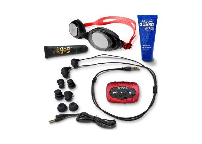 Swimbuds Headphones and SYRYN waterproof MP3 player